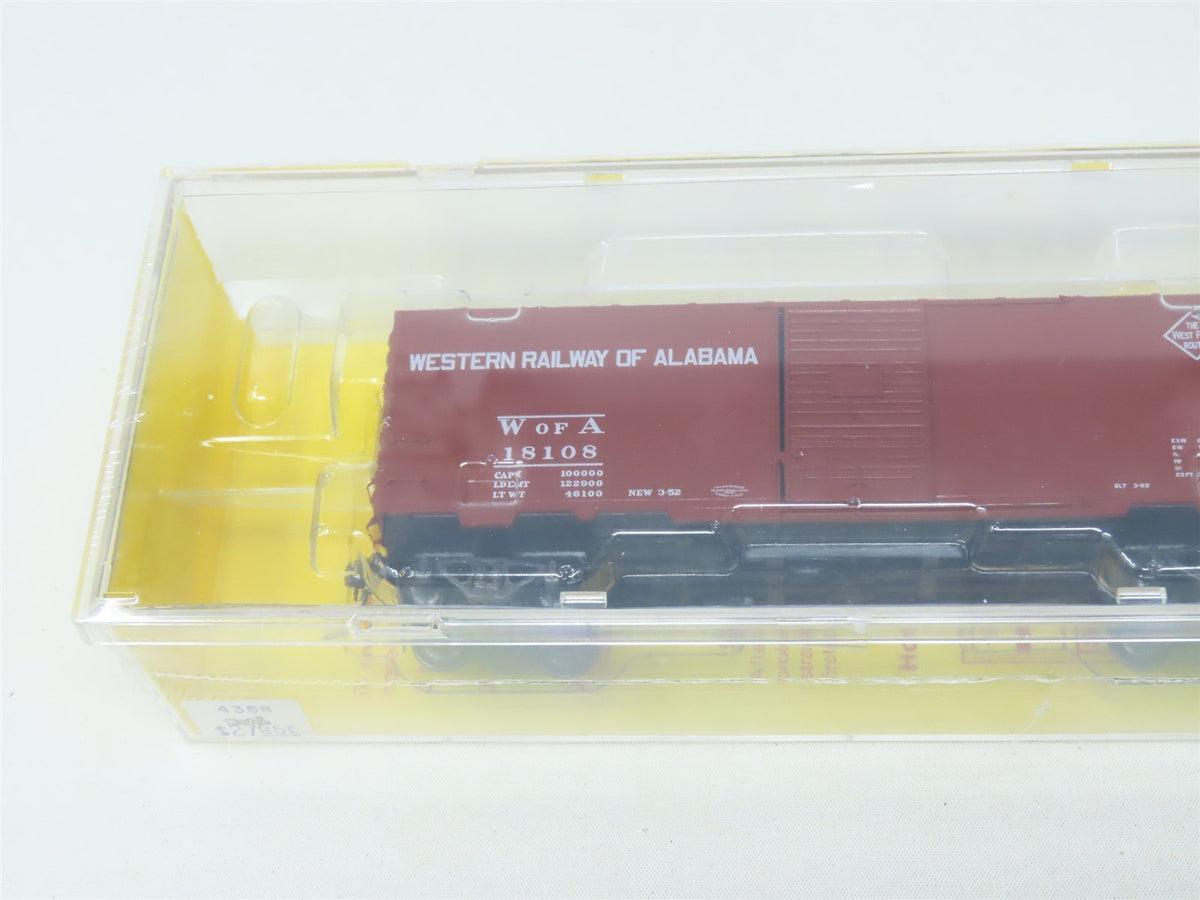 HO Scale Kadee #4308 WofA Western Railway of Alabama 40&#39; Box Car #18108- Sealed