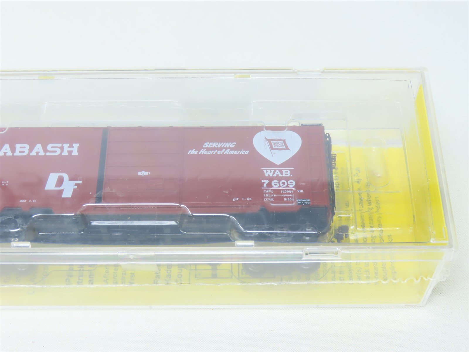 HO Scale Kadee #5208 WAB Wabash 40' Single Door Box Car #7609 - Sealed
