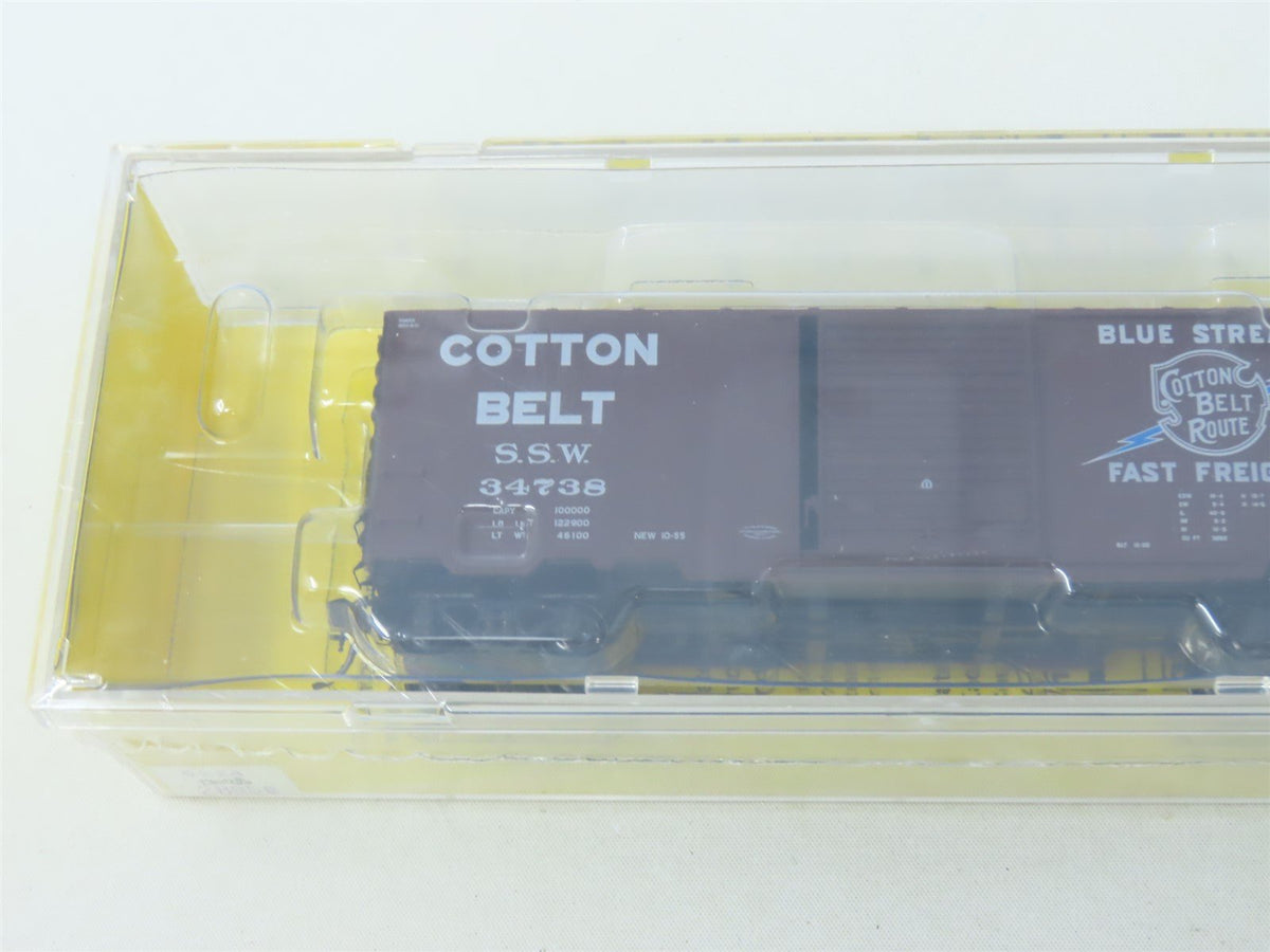 HO Scale Kadee #5224 SSW Blue Streak Cotton Belt 40&#39; Box Car #34738 - Sealed