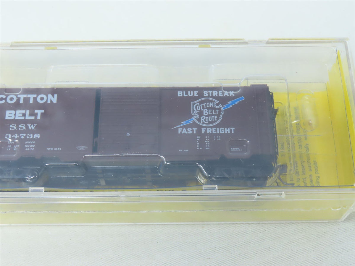 HO Scale Kadee #5224 SSW Blue Streak Cotton Belt 40&#39; Box Car #34738 - Sealed