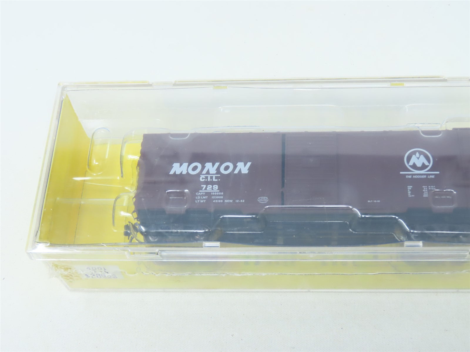 HO Scale Kadee #4001 CIL MONON The Hoosier Line 40' Box Car #729 - Sealed