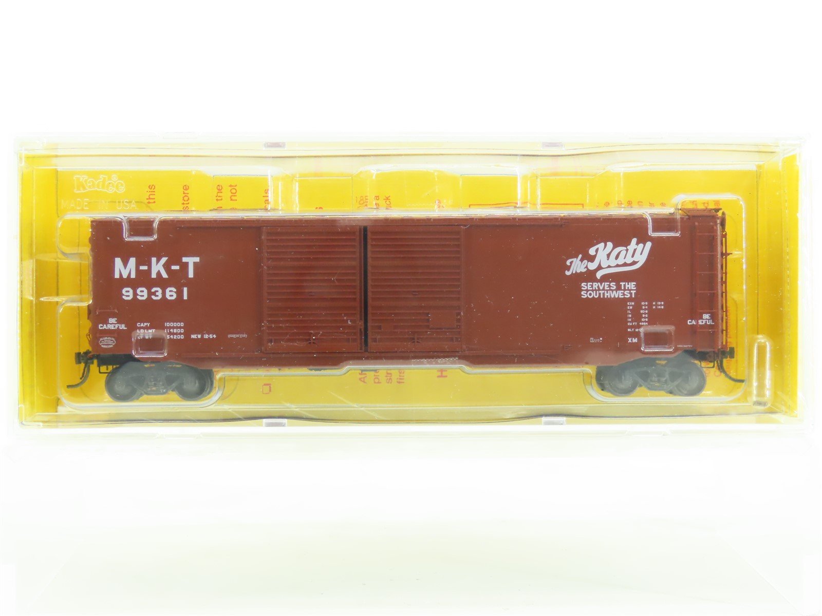 HO Scale Kadee #6506 MKT "The Katy" 50' Double Door Box Car #99361 - Sealed