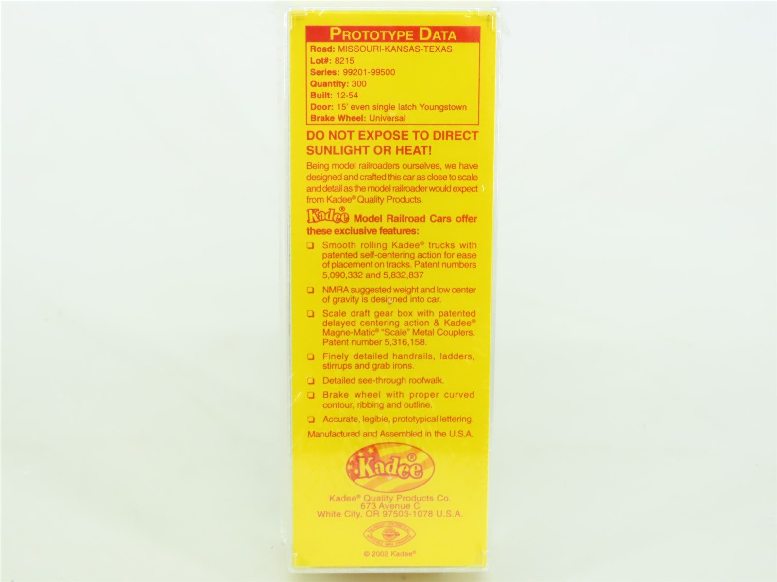 HO Scale Kadee #6506 MKT 