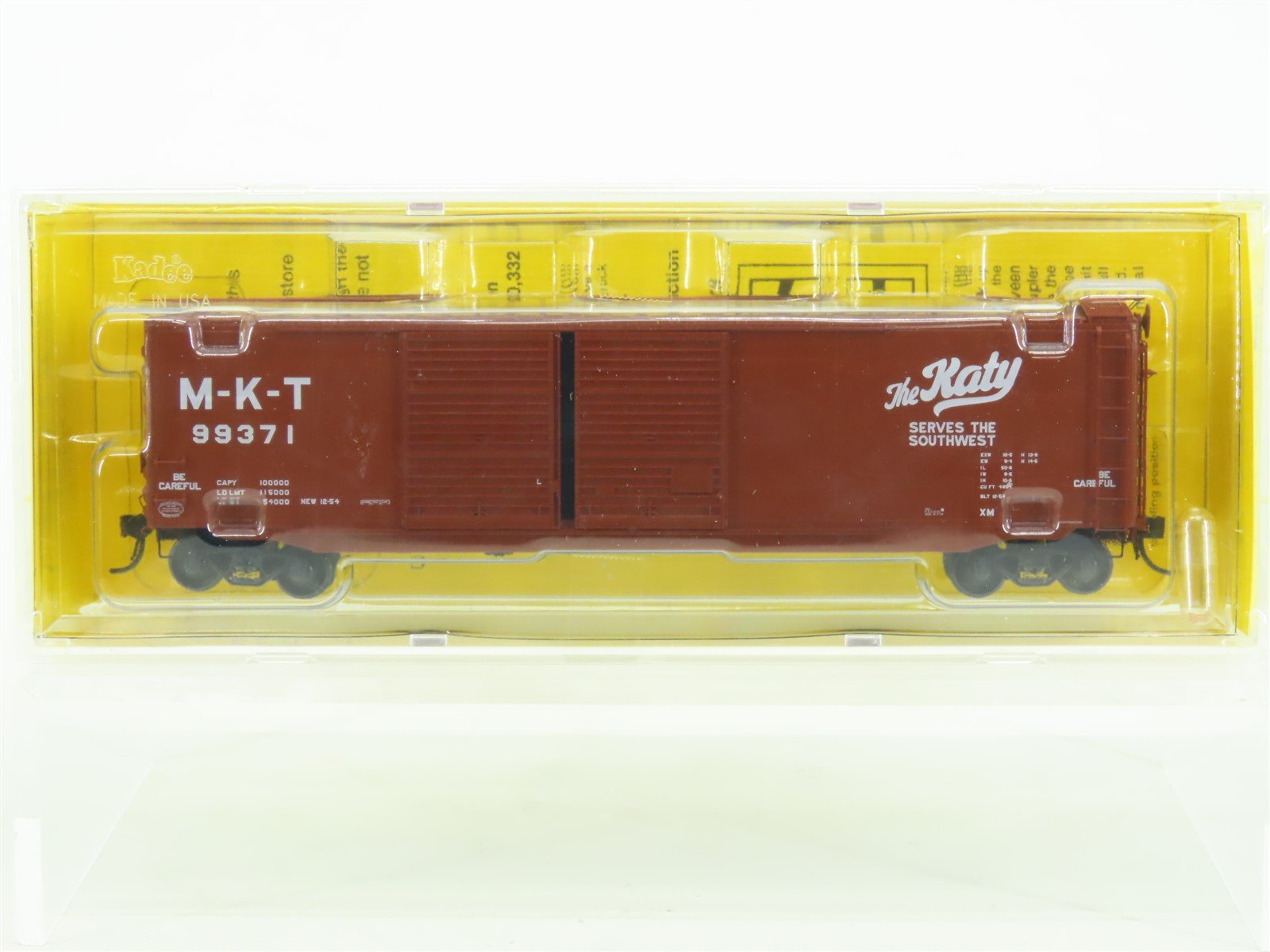 HO Scale Kadee #6504 MKT "The Katy" 50' Double Door Box Car #99371 - Sealed