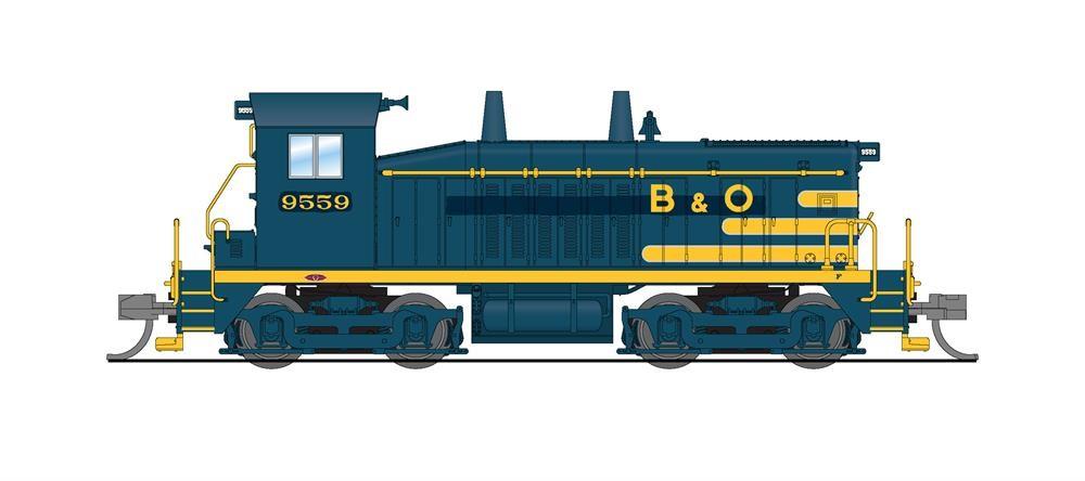 N Broadway LTD BLI 7482 B&O Pere Marquette Scheme EMD NW2 Diesel 9559 w/Paragon4