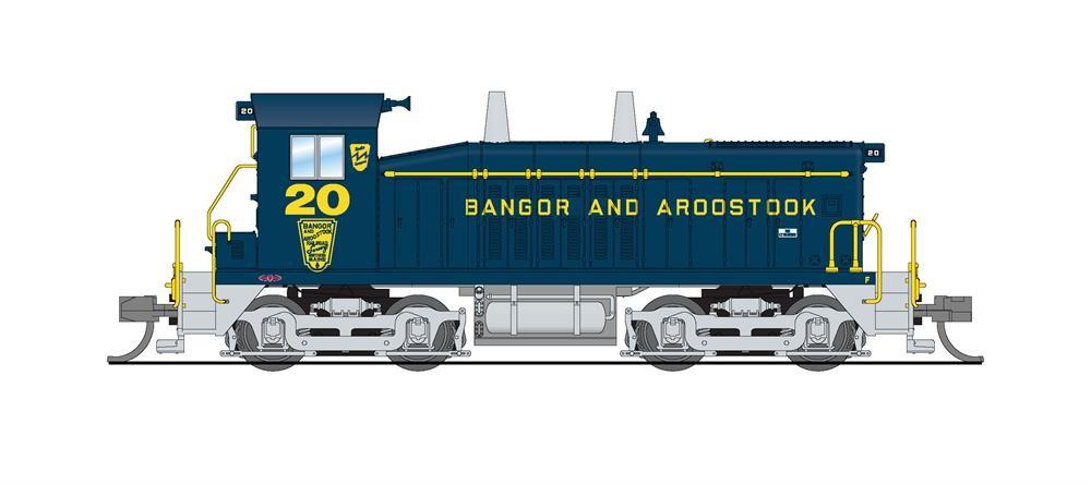 N Broadway Limited BLI 7484 BAR Bangor &amp; Aroostook EMD NW2 Diesel #20 w/Paragon4