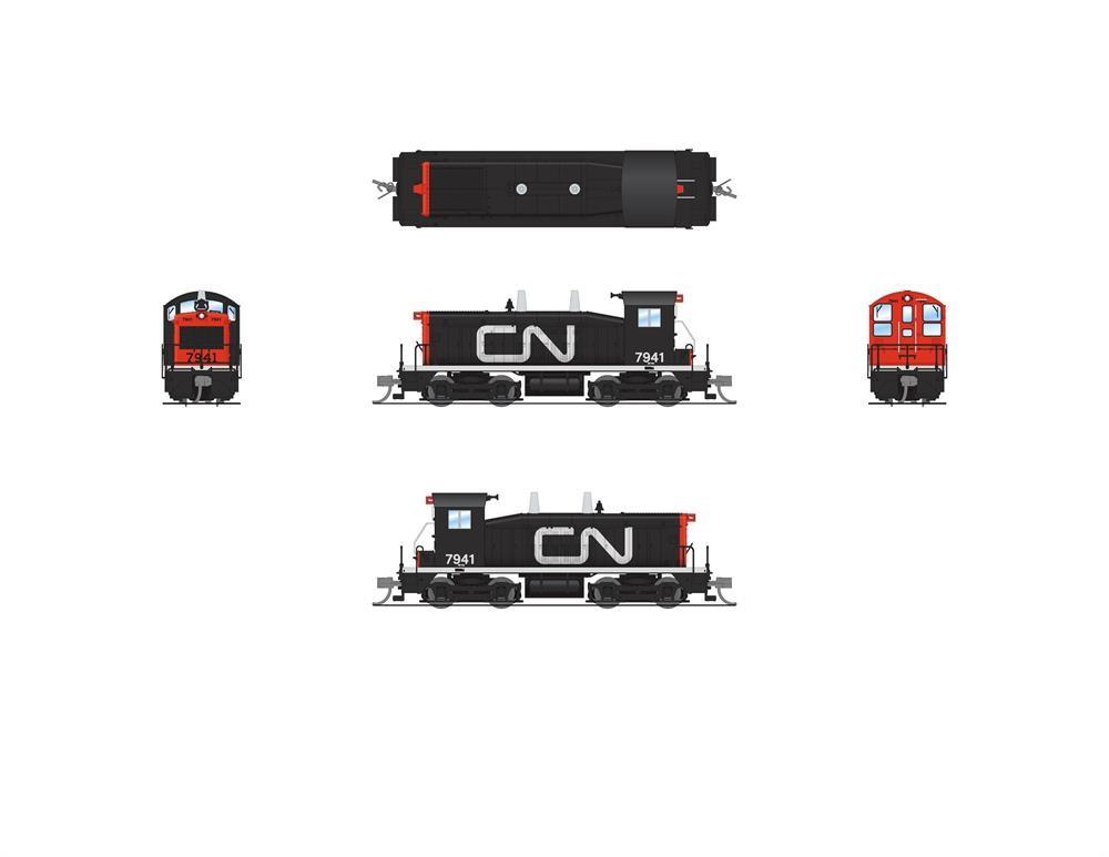 N Broadway Limited BLI 7489 CN Canadian National EMD NW2 Diesel #7957 w/Paragon4