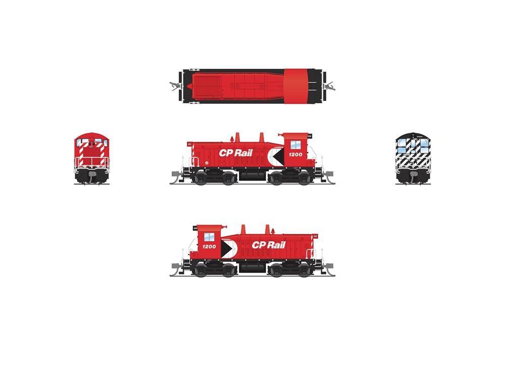 N Broadway LTD BLI 7512 CP Rail Multimark Scheme EMD SW7 Diesel #1200 w/Paragon4