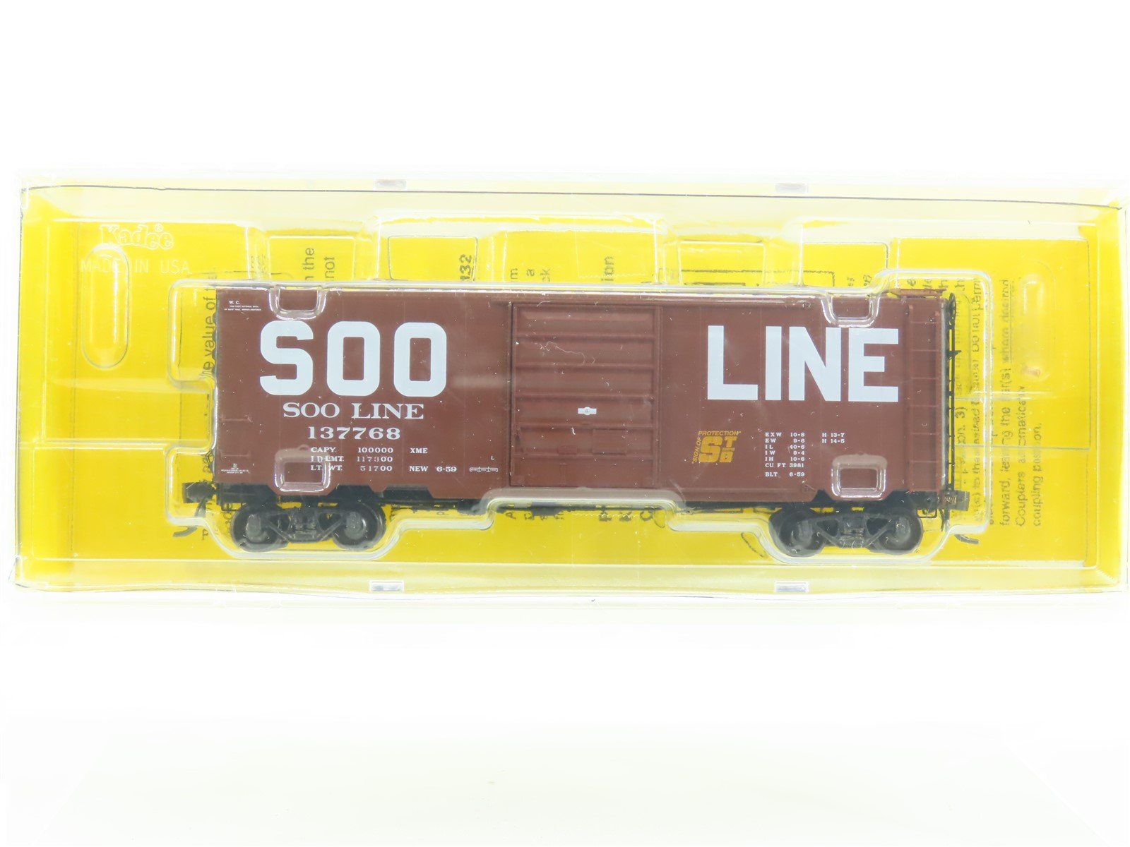 HO Scale Kadee #5238 SOO Line 40' PS-1 Single Door Box Car #137768 - Sealed