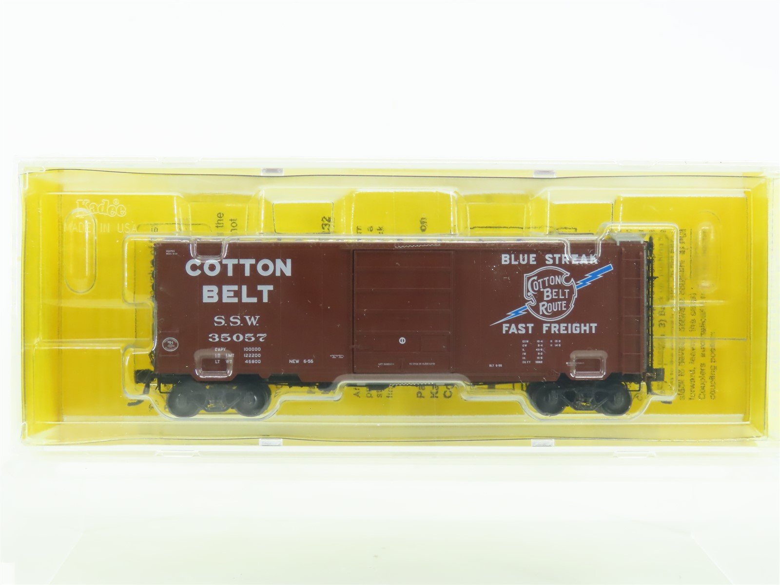 HO Scale Kadee #5237 SSW Cotton Belt Blue Streak 40' Box Car #35057 - Sealed