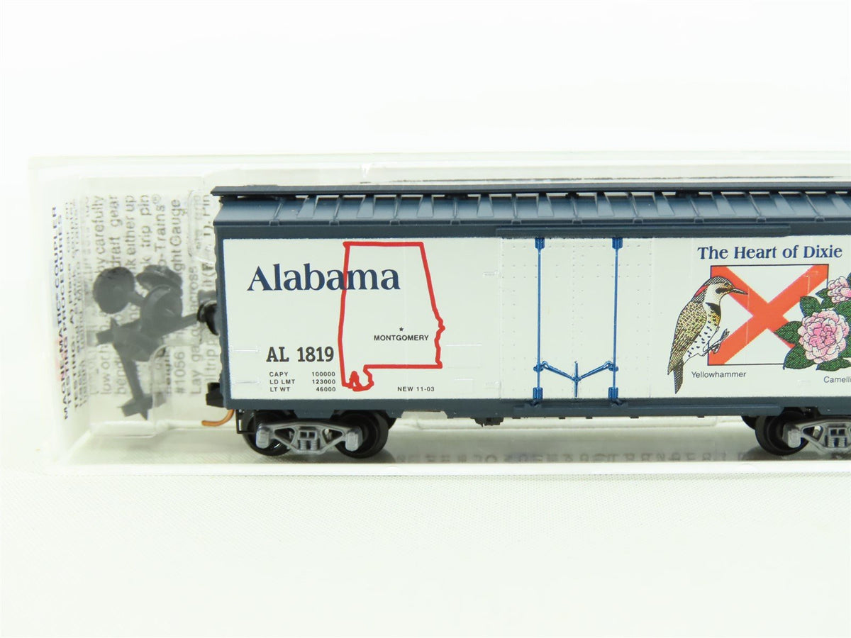 N Scale Micro-Trains MTL #21372 AL Alabama State Car 40&#39; Box Car #1819