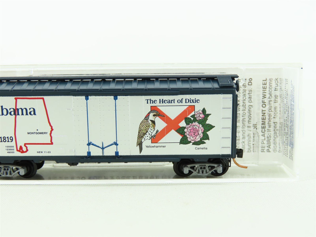 N Scale Micro-Trains MTL #21372 AL Alabama State Car 40&#39; Box Car #1819