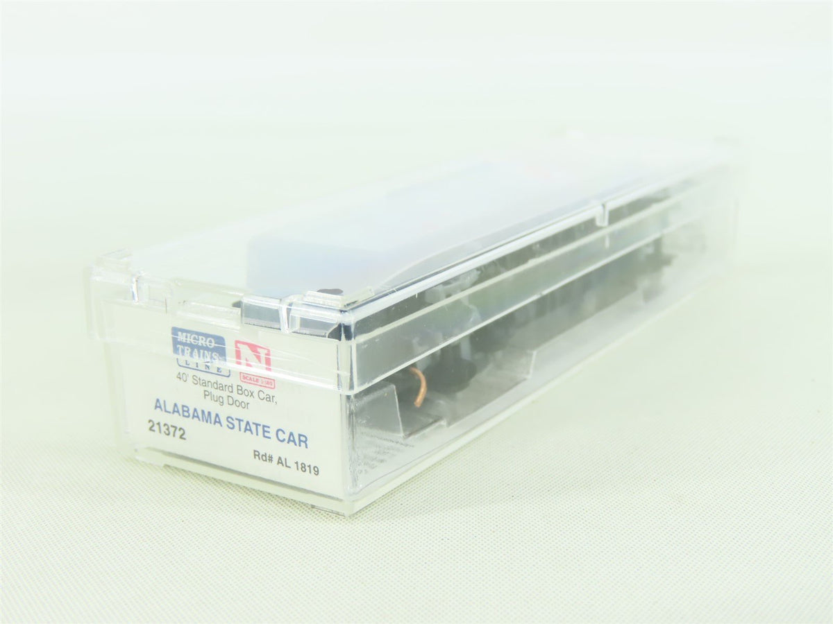 N Scale Micro-Trains MTL #21372 AL Alabama State Car 40&#39; Box Car #1819