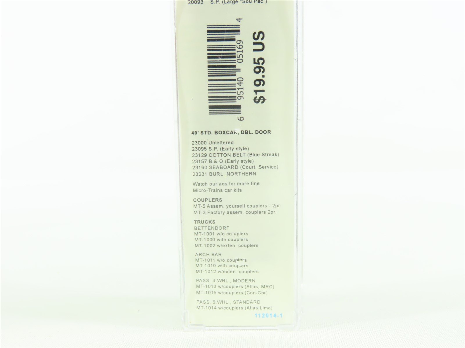 N Micro-Trains MTL 1972 Series #02000018 GTW Grand Trunk Western 40' Box Car