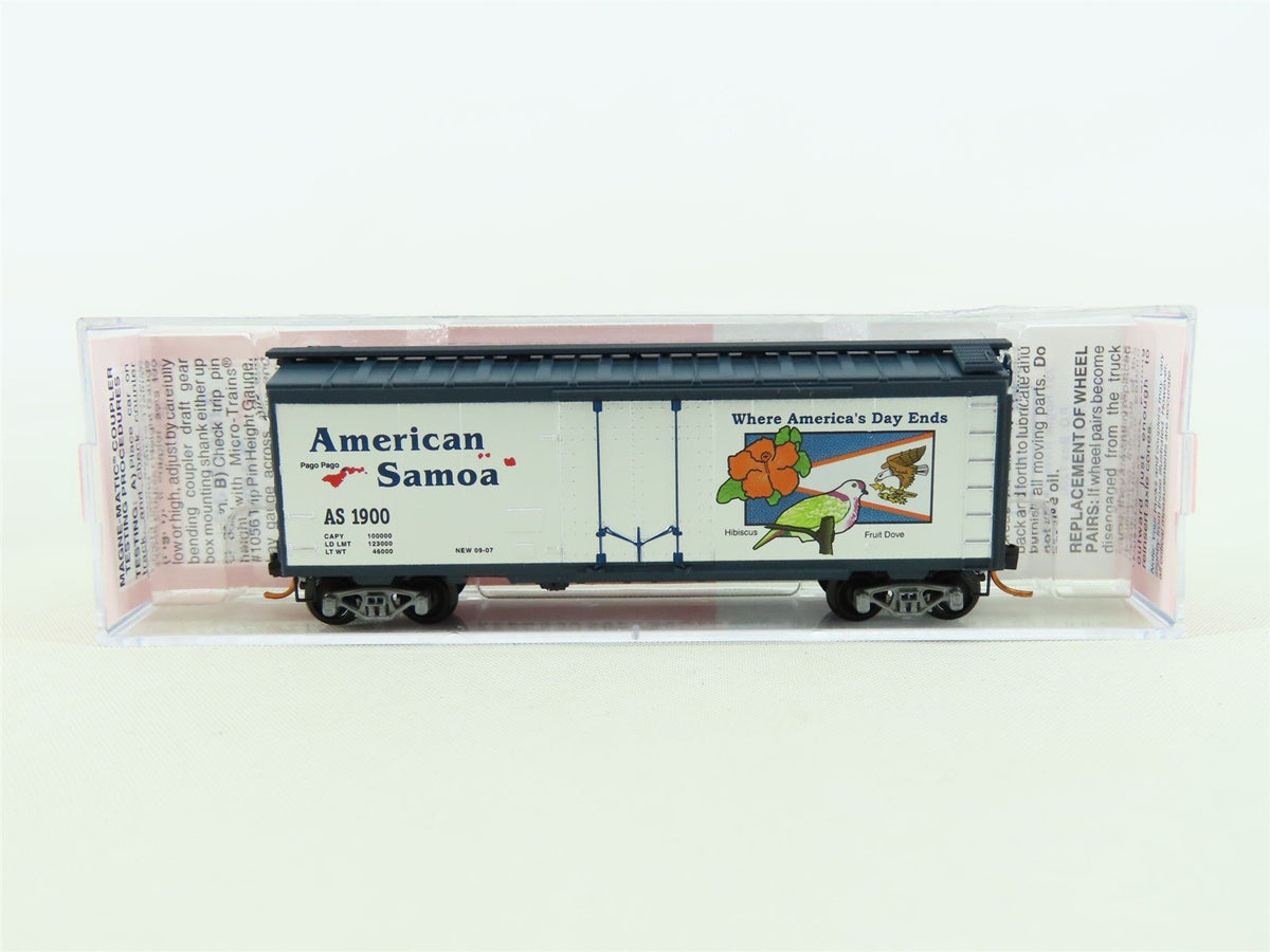 N Micro-Trains NSC MTL 07-02 Special Run AS American Samoa 40&#39; Box Car #1900