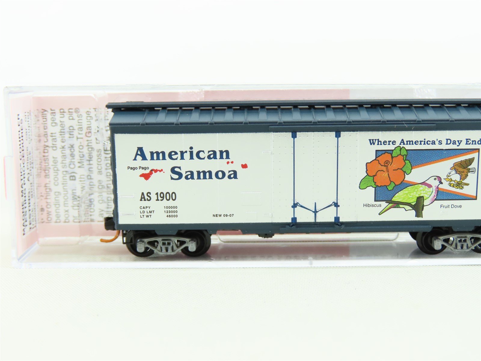 N Micro-Trains NSC MTL 07-02 Special Run AS American Samoa 40' Box Car #1900