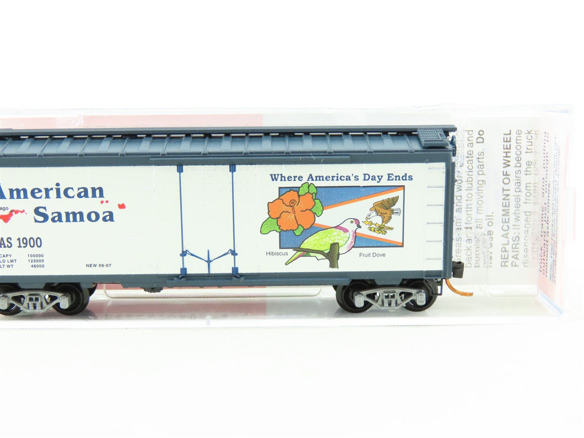N Micro-Trains NSC MTL 07-02 Special Run AS American Samoa 40&#39; Box Car #1900
