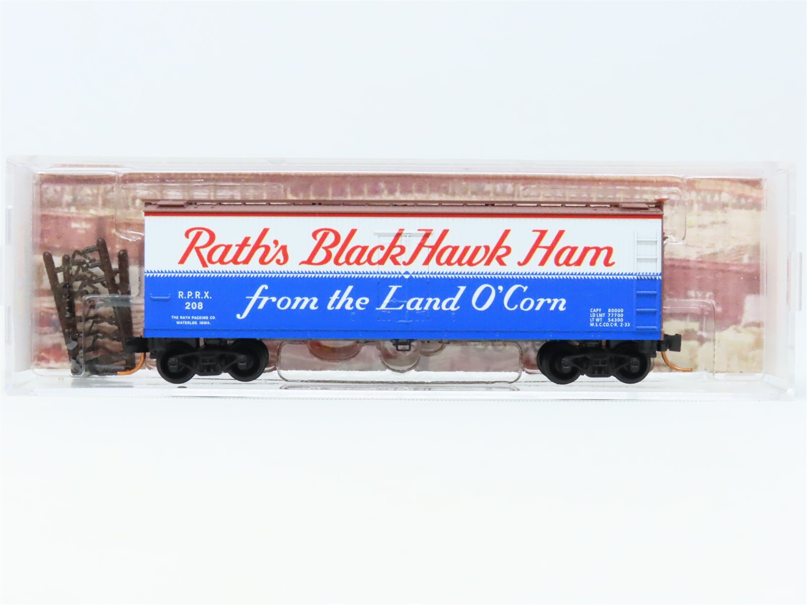 N Micro-Trains MTL Meat Packers 04900630 RPRX Rath's Ham Reefer #208 Car #10