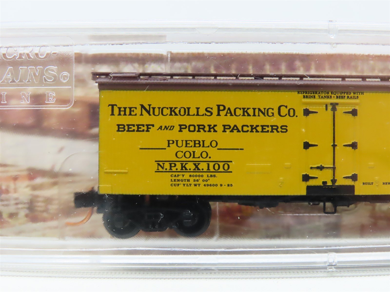 N Micro-Trains MTL Meat Packers 05800536 NPKX Nuckoll's Reefer #100 Car #12