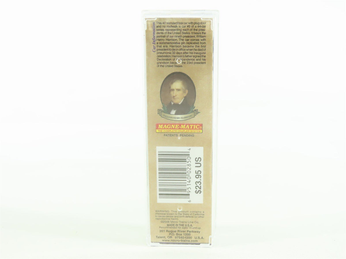 N Micro-Trains MTL #07400109 40&#39; Presidential Box Car - William Henry Harrison