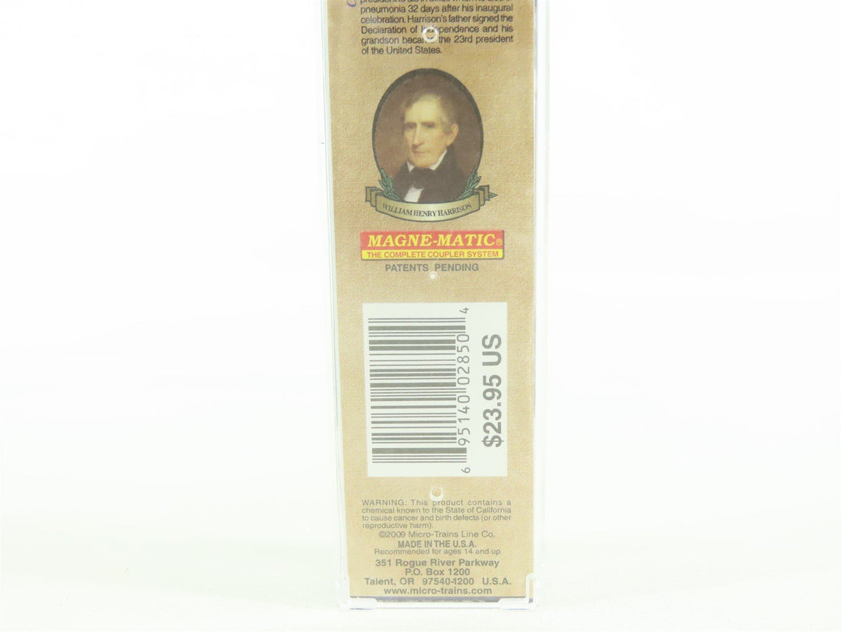 N Micro-Trains MTL #07400109 40&#39; Presidential Box Car - William Henry Harrison