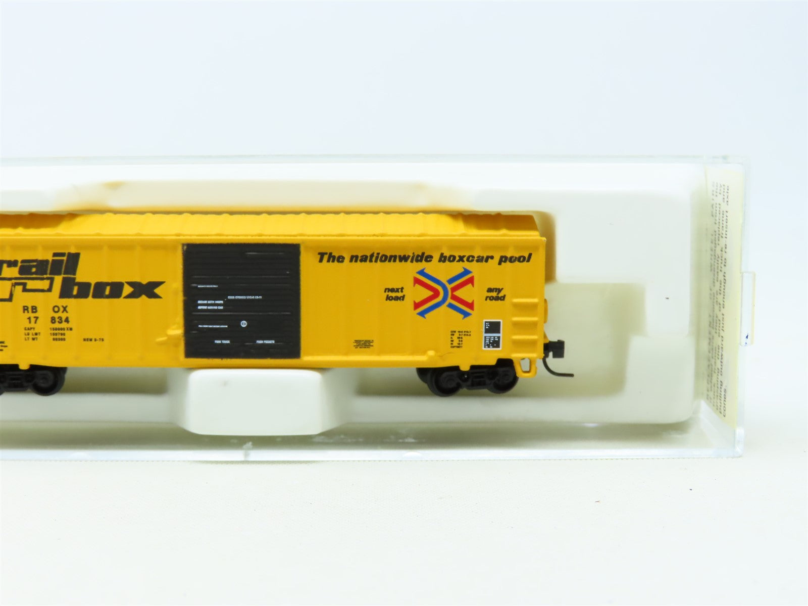 Z Scale Micro-Trains MTL Kadee 14201-2 RBOX Rail Box 50' Box Car #17834