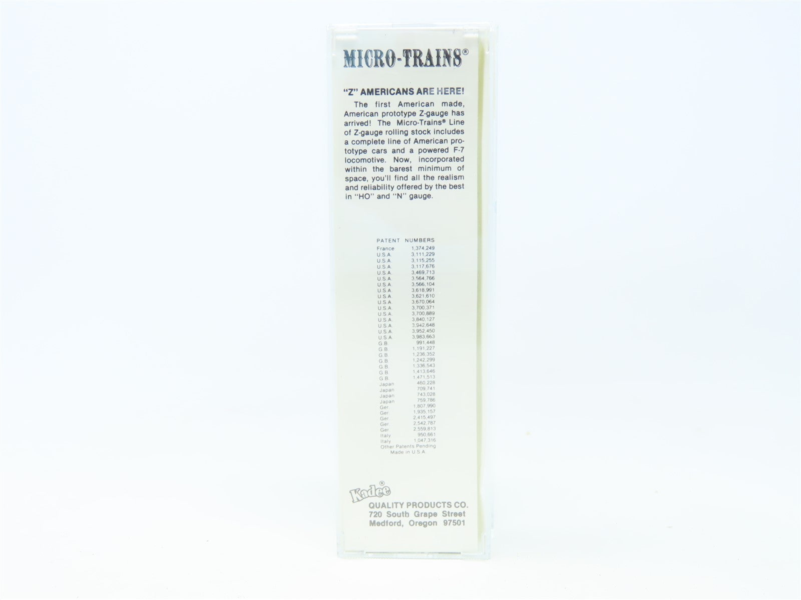 Z Scale Micro-Trains MTL Kadee 14201-2 RBOX Rail Box 50' Box Car #17834