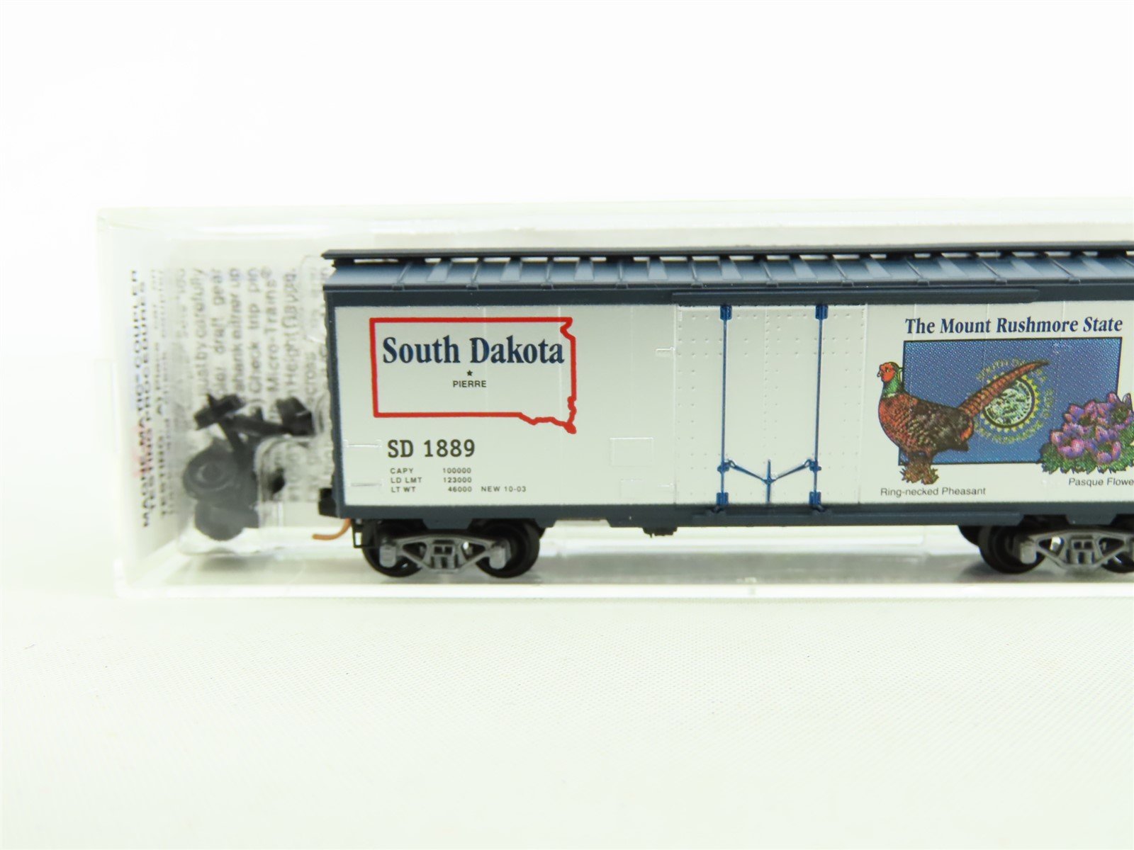N Scale Micro-Trains MTL #21371 SD South Dakota State Car 40' Box Car #1889