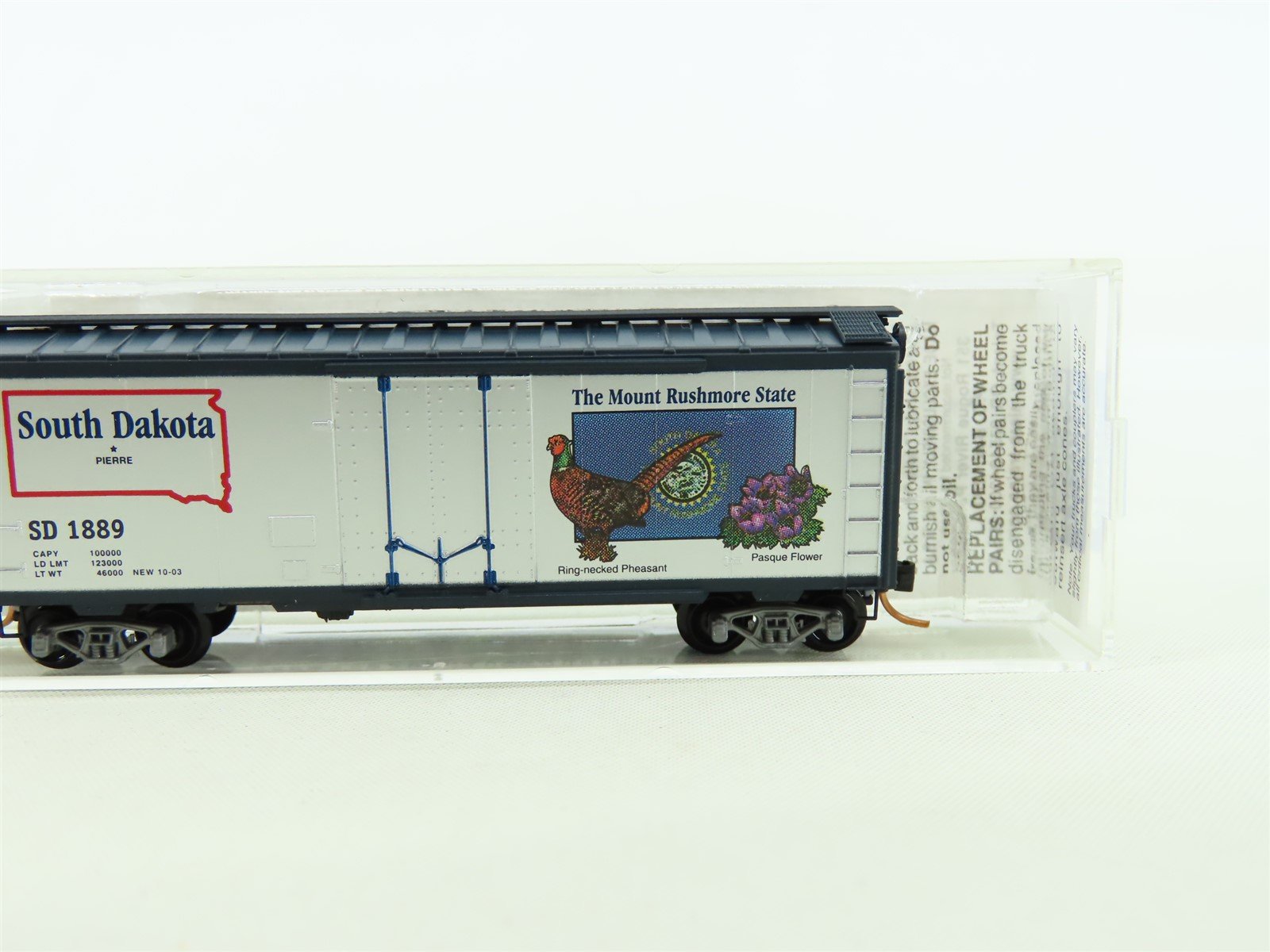 N Scale Micro-Trains MTL #21371 SD South Dakota State Car 40' Box Car #1889