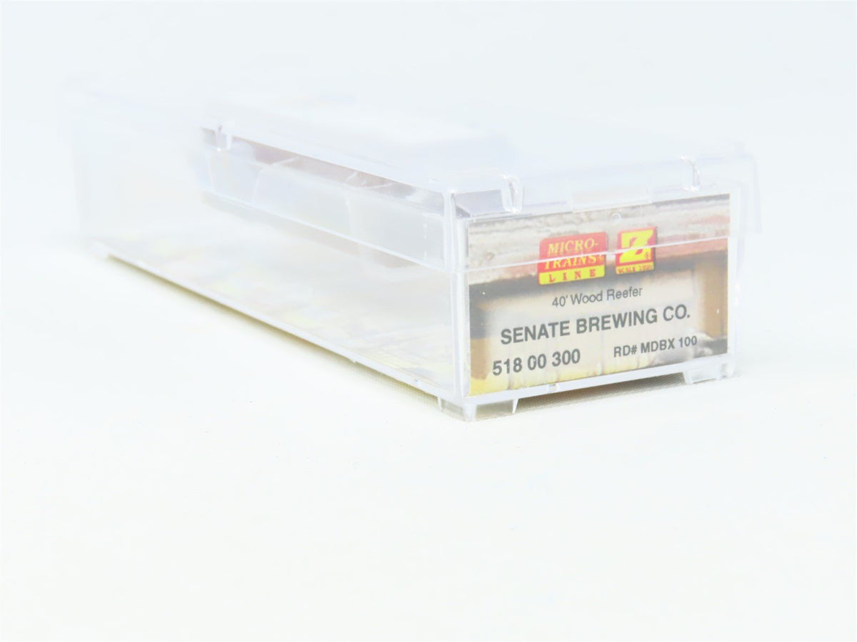 Z Scale Micro-Trains MTL 518 00 300 MDBX Senate Brewing Co. Box Car #100