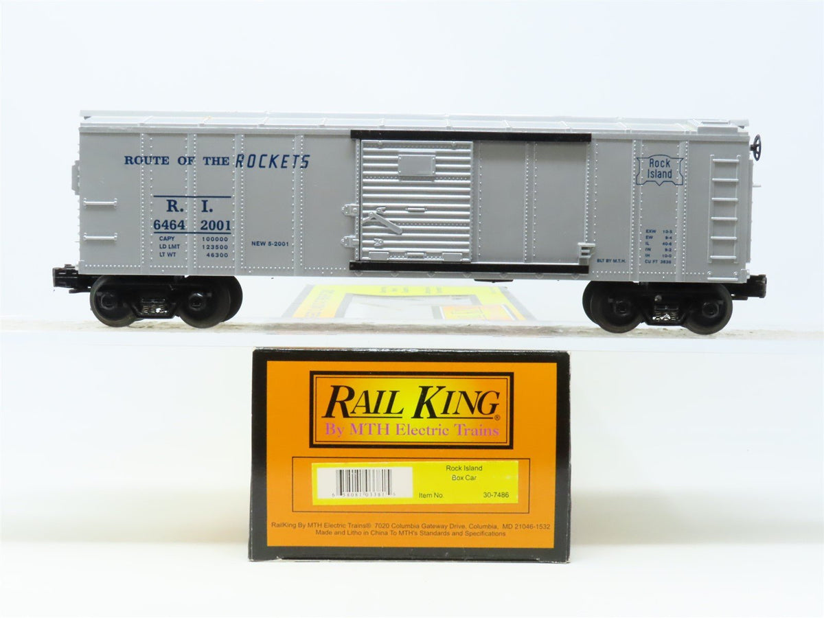 O Gauge 3-Rail MTH Rail King 30-7486 RI &quot;Route Of The Rockets&quot; Box Car #64642001