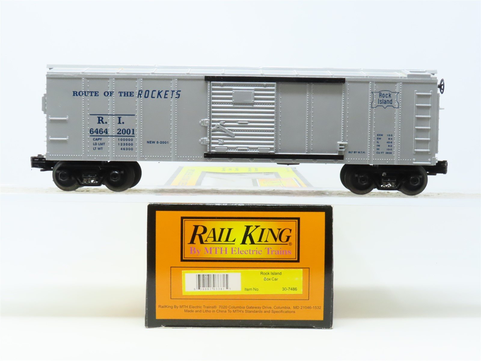 O Gauge 3-Rail MTH Rail King 30-7486 RI "Route Of The Rockets" Box Car #64642001