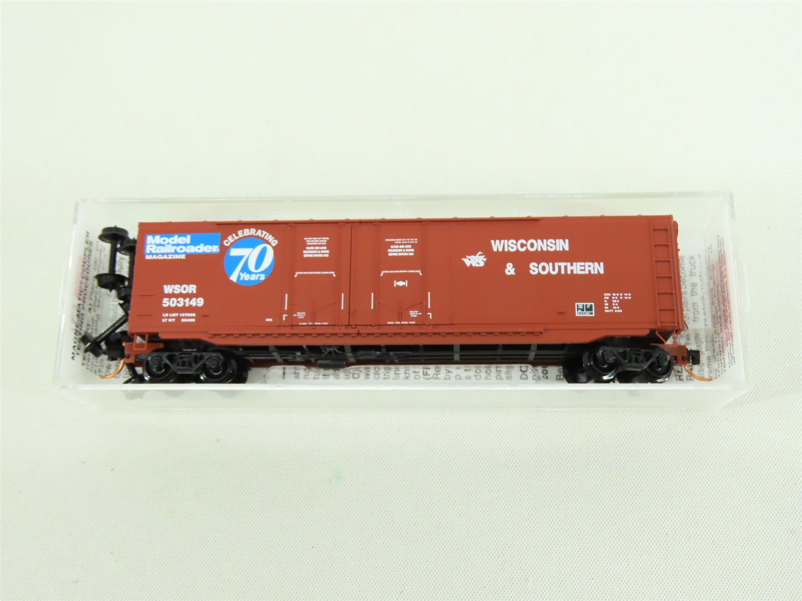 N Micro-Trains MTL #75130 WSOR Model Railroader-70 Years- 50' Box Car #503149