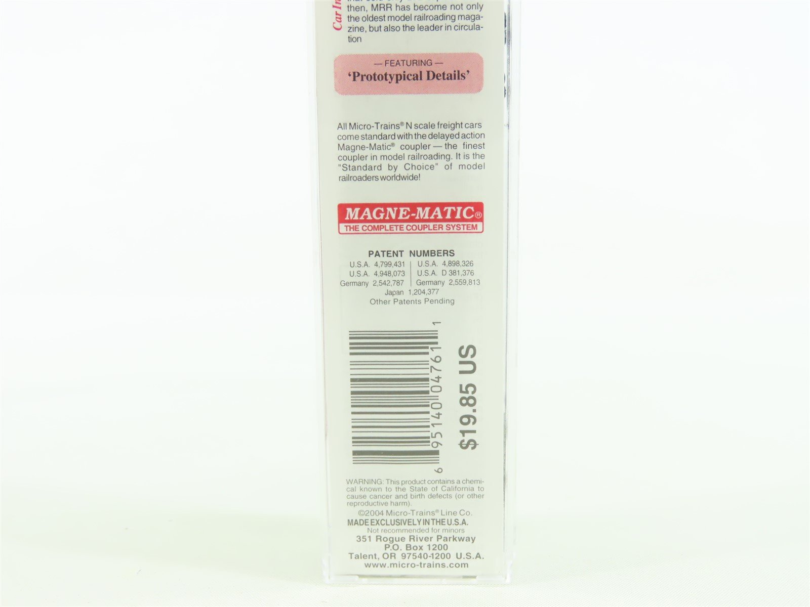 N Micro-Trains MTL #75130 WSOR Model Railroader-70 Years- 50' Box Car #503149