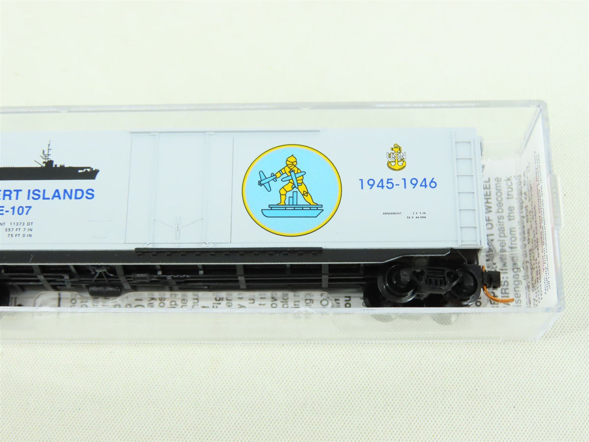 N Micro-Trains MTL #03800406 Navy Series #6 USS Gilbert Islands 50&#39; Box Car