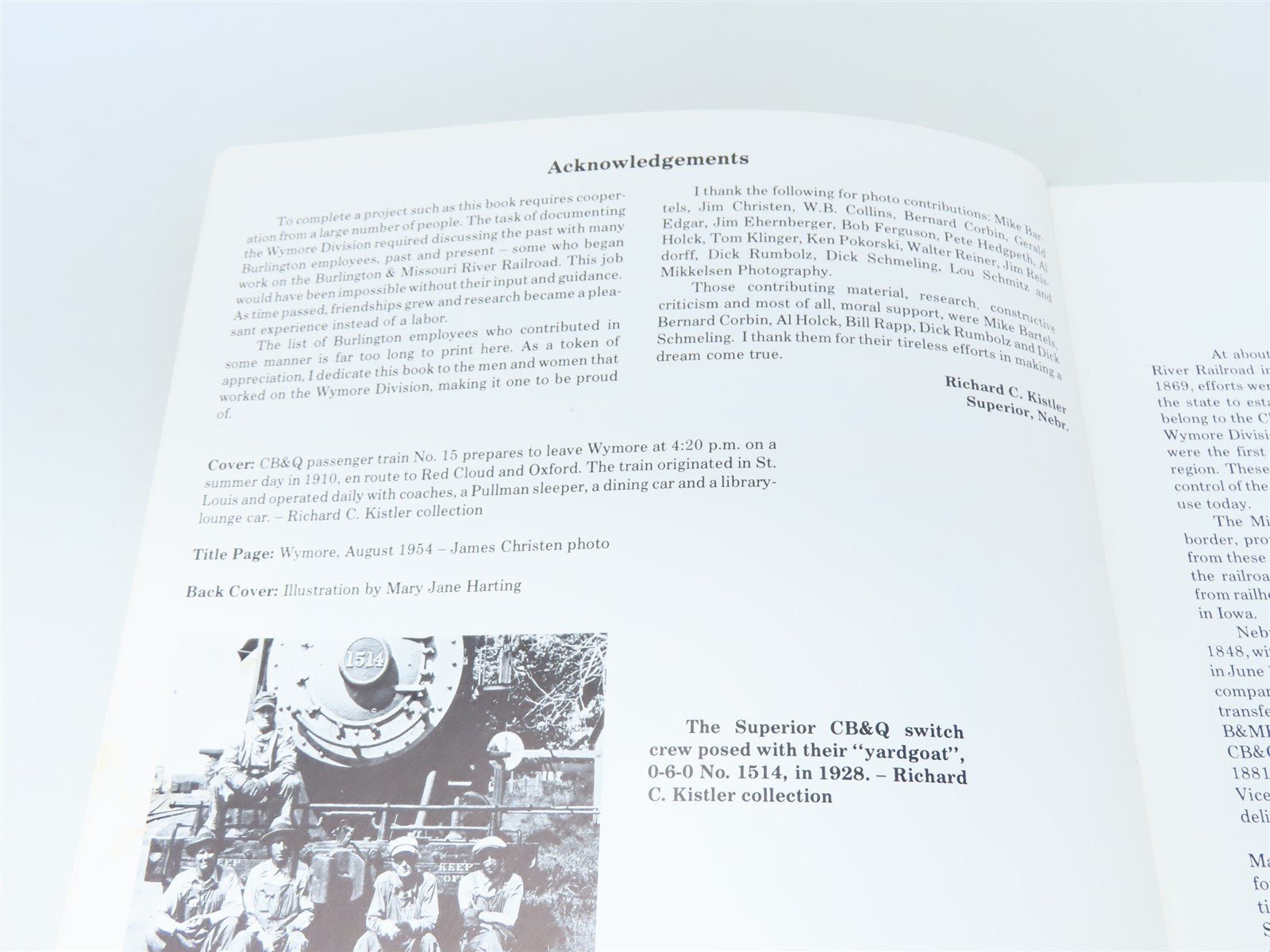 The Wymore Story by Richard C Kistler ©1987 SC Book