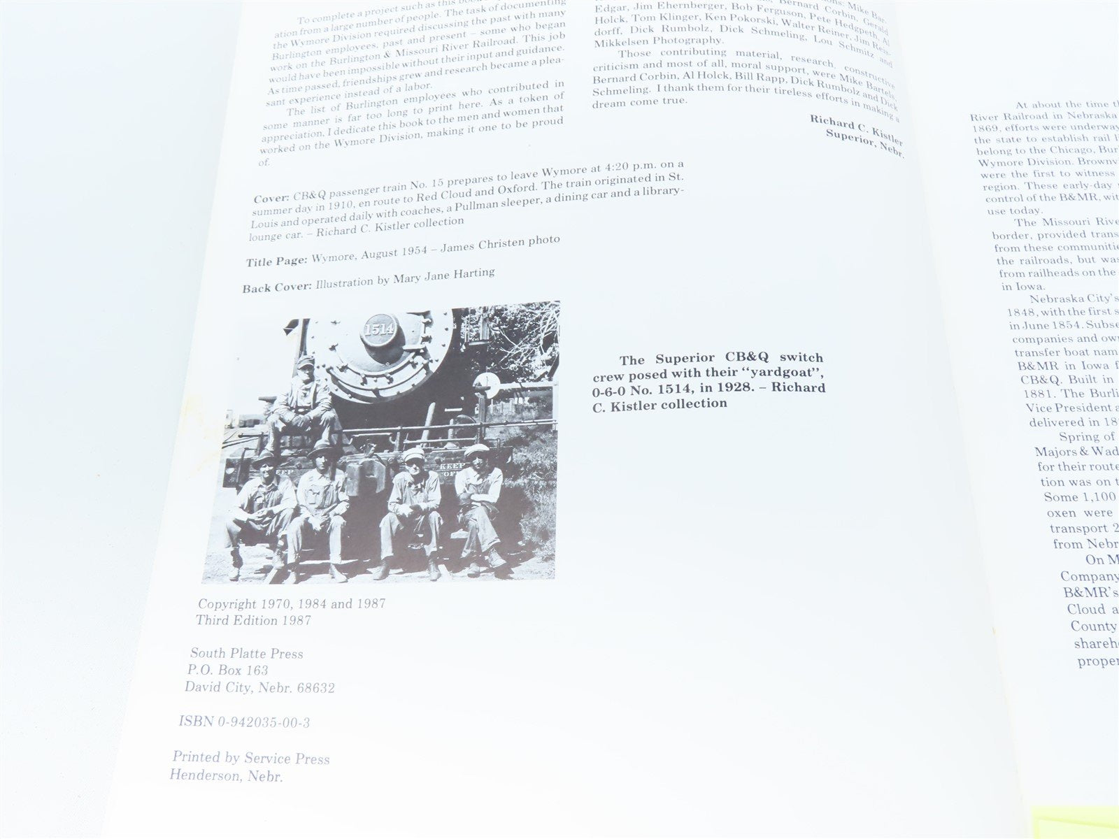 The Wymore Story by Richard C Kistler ©1987 SC Book