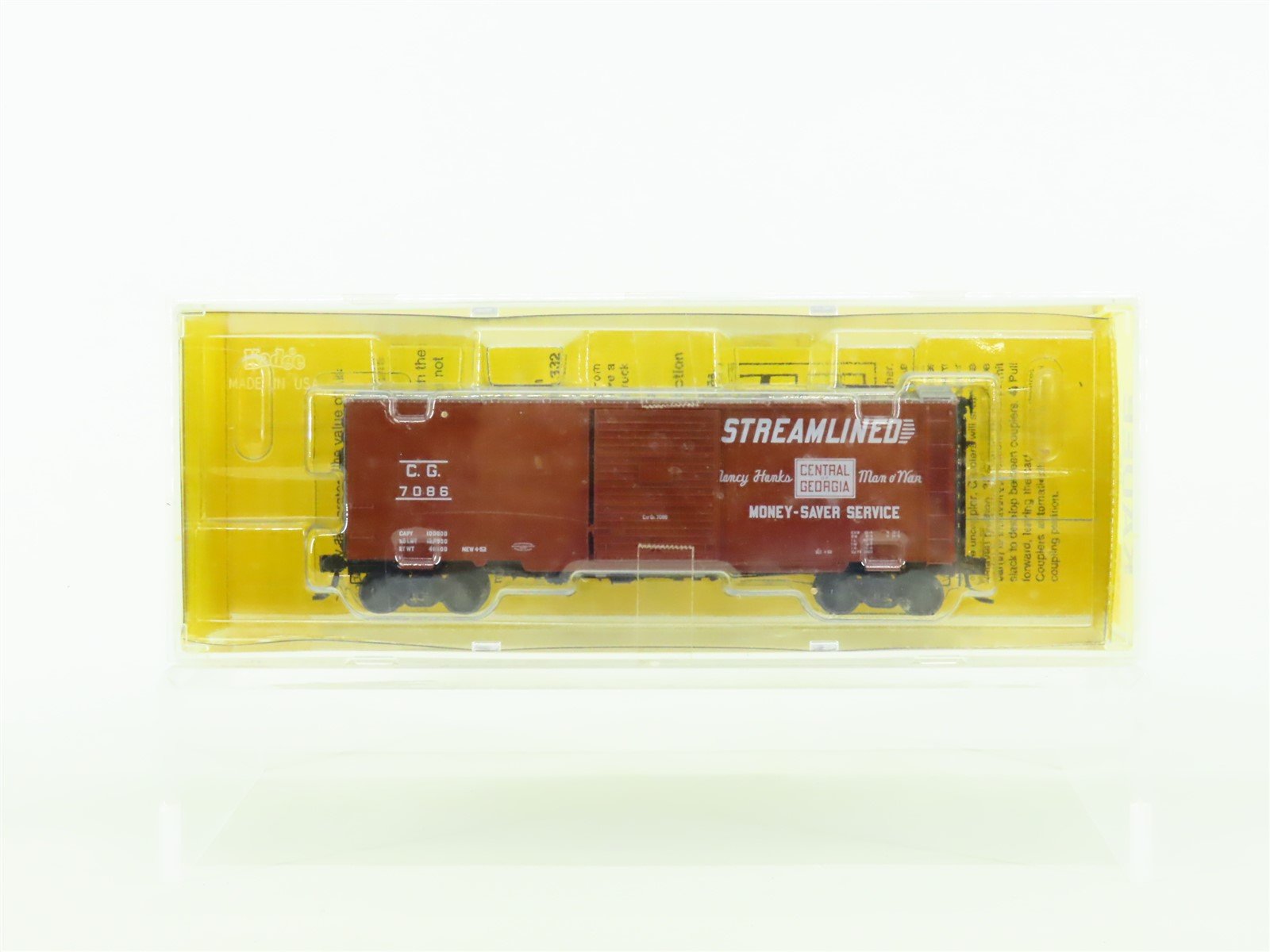 HO Scale Kadee 5104 CG Central Of Georgia "Streamlined" 40' Box Car #7086