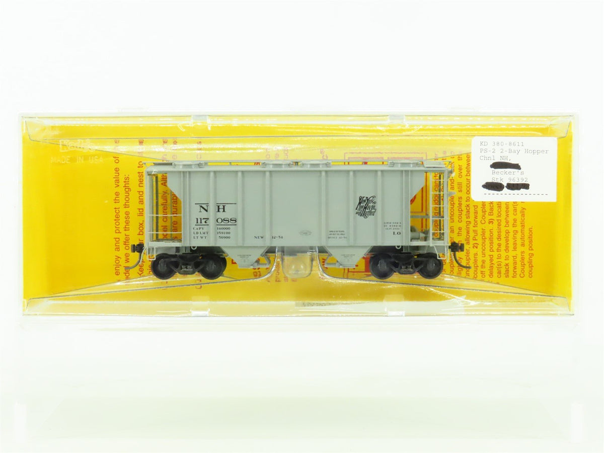 HO Scale Kadee 8611 NH New York New Haven &amp; Hartford 2-Bay Hopper #117088