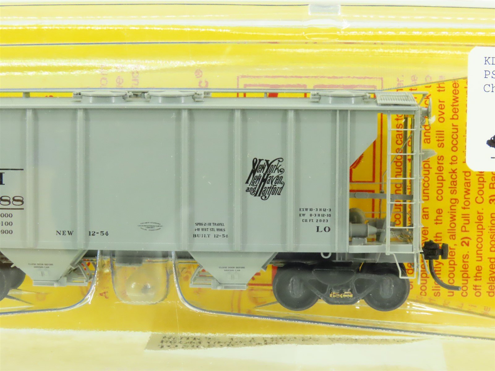 HO Scale Kadee 8611 NH New York New Haven & Hartford 2-Bay Hopper #117088