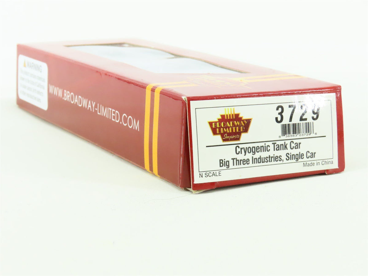 N Broadway Limited Imports BLI 3729 UTLX Big Three Industries Cyrogenic Tank Car