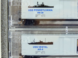 N Micro-Trains MTL #99321060 Battleship Row Pearl Harbor Box Car Set #2 w/ COA