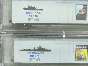 N Micro-Trains MTL #99321060 Battleship Row Pearl Harbor Box Car Set #2 w/ COA