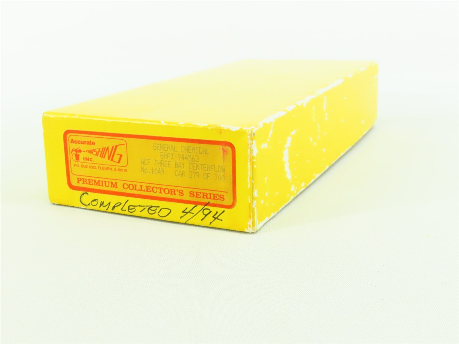 HO Scale GRPX General Chemical 3-Bay Centerflow Covered Hopper #944563