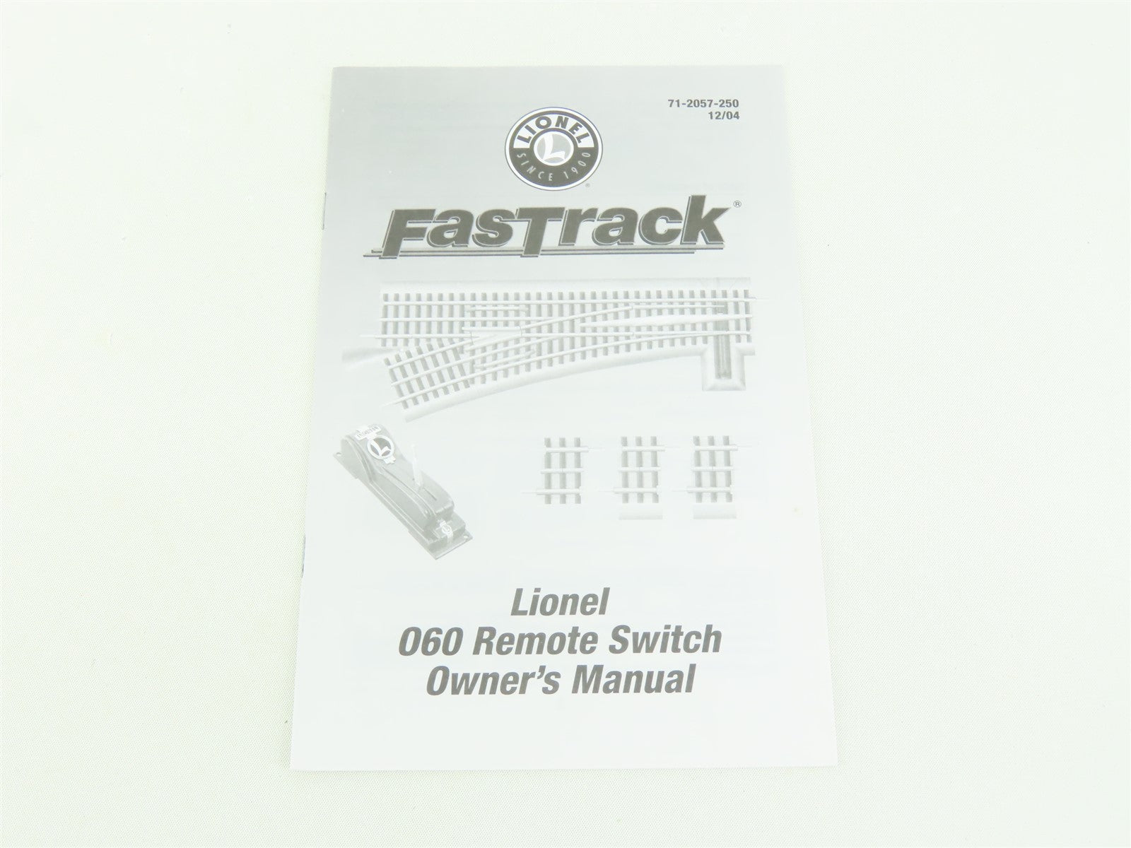O Gauge 3-Rail Lionel FasTrack #6-12058 O60 Right-Hand Remote Switch Track