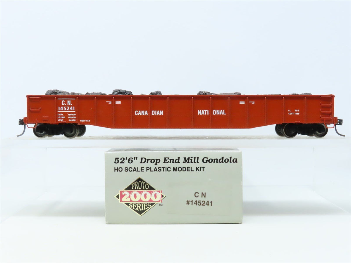 HO Scale Proto 2000 CN Canadian National 52&#39; Gondola #145241 w/Custom Load