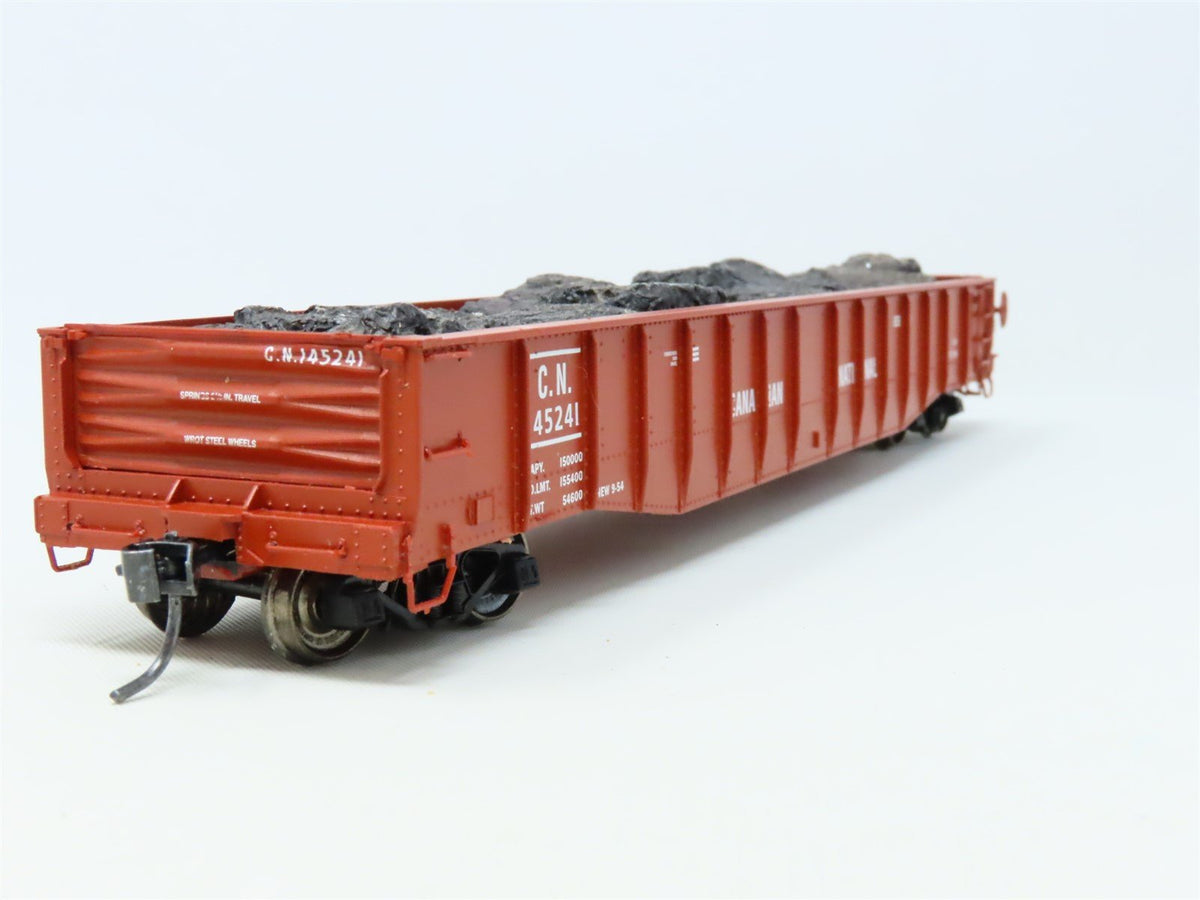 HO Scale Proto 2000 CN Canadian National 52&#39; Gondola #145241 w/Custom Load