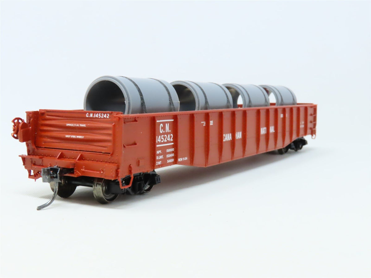 HO Scale Proto 2000 CN Canadian National 52&#39; Gondola #145242 w/Custom Load