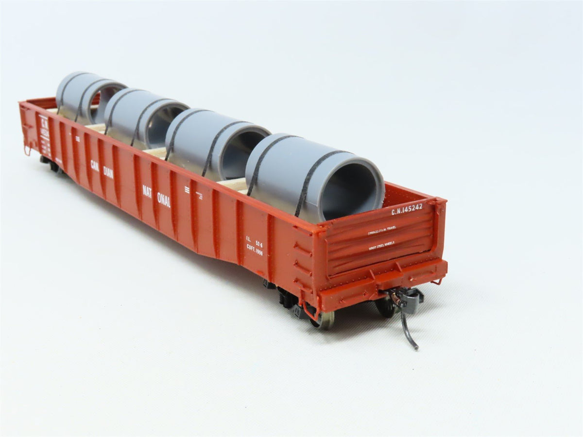 HO Scale Proto 2000 CN Canadian National 52&#39; Gondola #145242 w/Custom Load