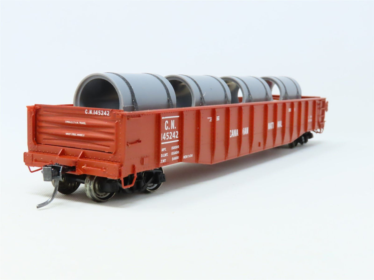 HO Scale Proto 2000 CN Canadian National 52&#39; Gondola #145242 w/Custom Load